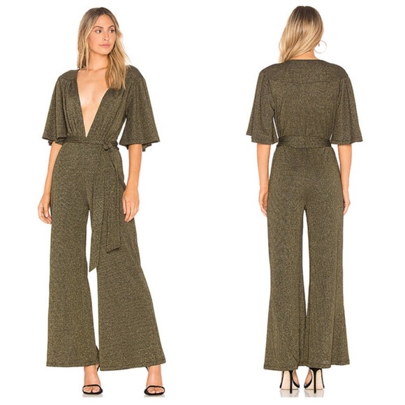 Cleobella Farrow Bronze Jumpsuit with tie Women's Size Medium - Picture 1 of 7